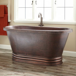 72" ROCHELLE HAMMERED COPPER TUB - Bathtubs