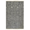 EORC Charcoal Handwoven Wool Punja Kilim Rug 5' x 8'