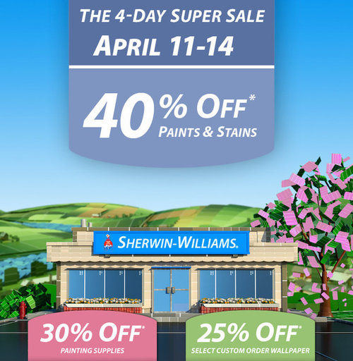 SherwinWilliams Sale, 40 off