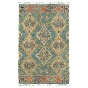 Kaleen Alejandra Collection Light Blue Runner 2'6"x8'