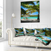 Tropical Paradise Beach Photography Throw Pillow, 18"x18"