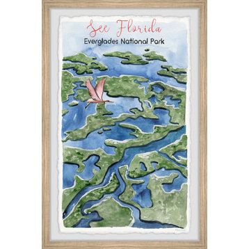 "See Florida, Everglades National Park" Framed Painting Print, 12x18