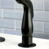 Gourmetier Single-Handle Kitchen Faucet With Side Sprayer, Matte Black