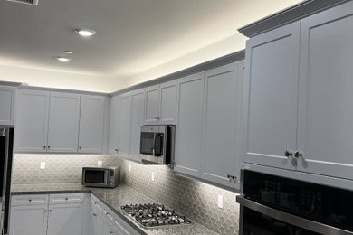 Kitchen cabinet lighting install