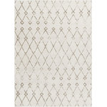Well Woven - Well Woven Serenity Passione Modern Moroccan Trellis Ivory Area Rug SE-102 - The Serenity Collection is an exciting array of trendy geometric patterns and distressed-effect traditional designs, woven in a combination of cool, neutral tones with pops of vibrant color. The extra dense, 0.35" frieze yarn pile is low enough to fit under doors but maintains an exceptionally soft, plush feel. The yarn is stain resistant and doesn't shed or fade over time. Durable and easy to clean, these are perfect for long use in high traffic areas.