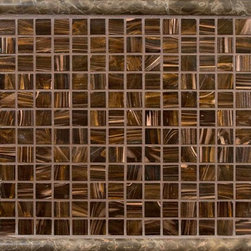 Emperador Cafe Marble And Brown Glass - Tile