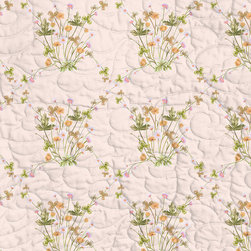 Cot Quilt in Peach Meadow Wildflowers - Products