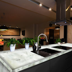 White Ice Onyx Kitchen - Kitchen Countertops