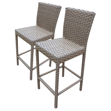 TK Classics Oasis 30"DPatio Bar Stool in Gray Stone (Set of 2)