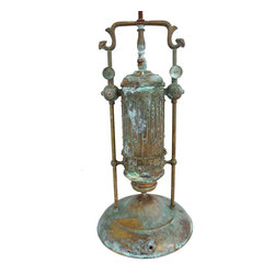 American Art Nouveau Tiffany Studios Brass Table Lamp - Products
