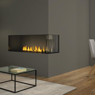 75+ Moderne Wohnzimmer mit Eckkamin Ideen & Bilder - Januar 2021 | Houzz DE