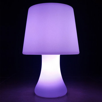 Modern Home Portable Cordless LED Glowing Table Lamp w/Infrared Remote Control