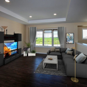 Bungalow livingroom - Staging Illustrated