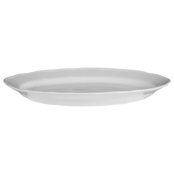 Porcelain Oval Platter Plate White