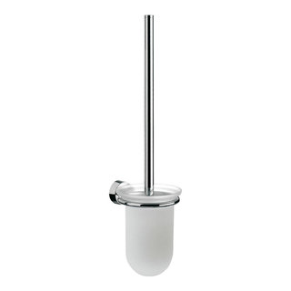 Eviva Cleansi Round Design Toilet Brush (Brushed Nickel) Bathroom  Accessories
