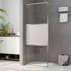 vidaXL Shower Enclosure Shower Wall with Half Frosted ESG Glass 31.5"x76.8"