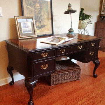 Executive Desk Updated With a Rich, Dark Stain
