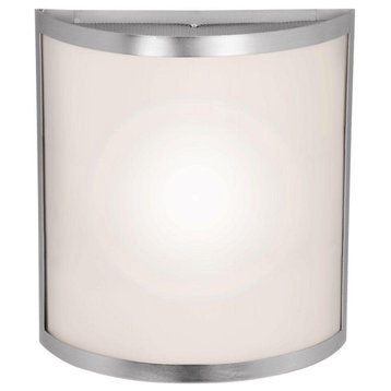 Access Lighting 20439 Artemis 11" Tall Bathroom Sconce - Brushed Steel / Opal