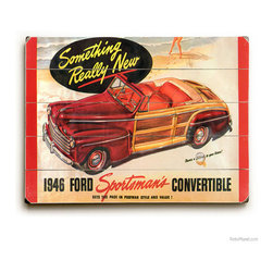 1946 Ford Sportsman Wood Sign | Wooden Signs | RetroPlanet.com - Novelty Signs