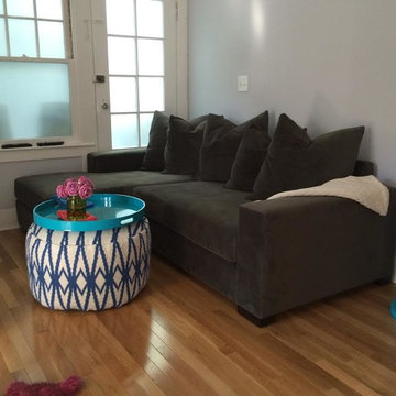 Dark Brown Small Sectional w/ Scatterback | The Sofa Company