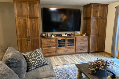 Example of a transitional family room design in Other