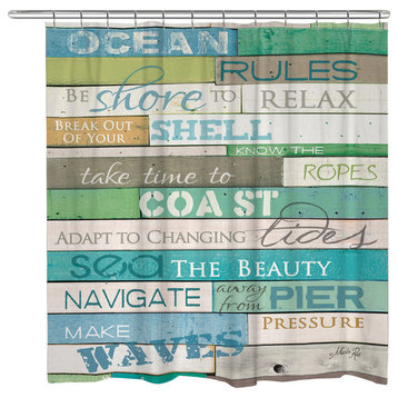 Ocean Rules Shower Curtain