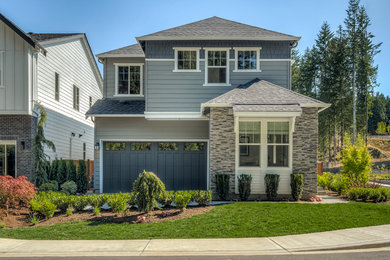 Transitional exterior home idea in Seattle