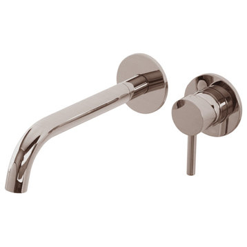 Opera In Wall Lav Faucet, Single Handle, Extended Spout, Brushed Nickel