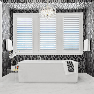 Contemporary Monochromatic Bathroom