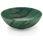 bathco - Green Marble Porcelain Hand Painted Bathroom Vessel Sink - Available as pre-order only. Lead tiome 5-7 weeks.