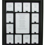 Northland Frames and Gifts - School Years Picture Frame Black Frame and Black Insert - Here at Northland Frames and Gifts we take School Picture Frames seriously! This 11x14 School Photo Frame is handmade. It includes a School Years insert, handmade oak frame, glass to protect your school pictures and insert, cardboard backing to hold everything in place, and a sawtooth hanger for hanging. The center School Photo opening measures 5 inches by 7 inches. The smaller School Picture openings measure 2 and 1/4 inch by 3 and 1/4 inch. This fits standard wallet size School Photos.This School Days K-12 is the perfect gift for mom, gift for dad, gift for yourself, mothers day gift, fathers day gift, christmas gift, any holiday gift or graduation gift. We look forward to helping you create the perfect School Years Collage to display all those great School Photos of your child.