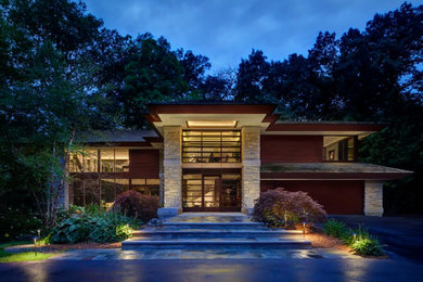 Contemporary exterior home idea in Detroit