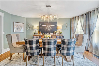 Example of a cottage dining room design in Kansas City