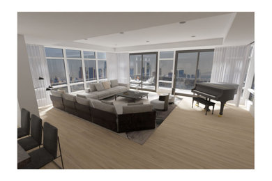 Inspiration for a contemporary living room remodel in Miami