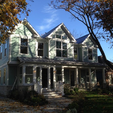 Northbrook Modern Craftsman Front Viewed from Side