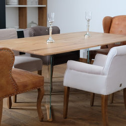 Boleform live edge Oak table with Walnut inlay - Products