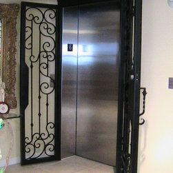 Forge Iron Designs Wrought Iron Elevator Door - Interior Doors
