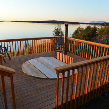 8' x 3' cedar hot tub with Snorkel® Stove