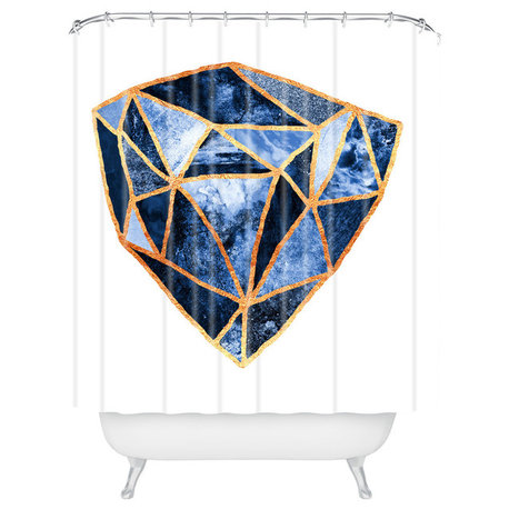 Elisabeth Fredriksson Blue Rock Shower Curtain, Standard