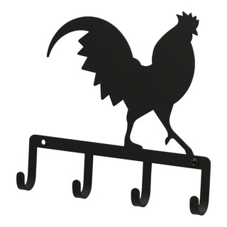 Rooster Key Holder - Farmhouse - Wall Hooks - by Village Wrought Iron, Inc.