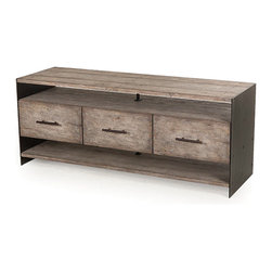 Driftwood + Metal Clint Plasma TV Console - Entertainment Centers And Tv Stands