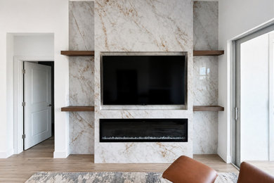 Trendy living room photo in Miami