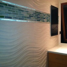 Wavy white tiles