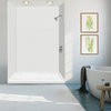 Transolid Linear 60"x32" Shower Base With Right Hand Drain, White