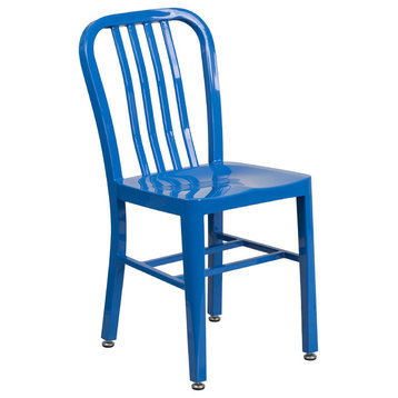 Blue Metal Indoor Outdoor Chair
