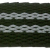 24"x38" Rockport Rope Mat, Black With 2 Gray Stripes And Black Insert