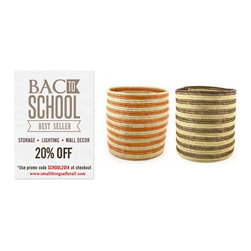 Handmade Striped Bath Bins - Products