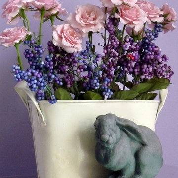 Add silk flowers to fresh flowers to stretch a budget