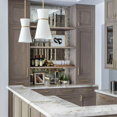 Inspiration for a transitional home design remodel in Houston
