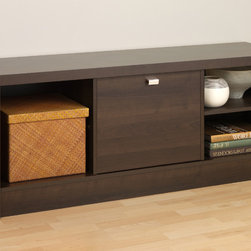 Prepac Espresso Series 9 Designer Cubbie Bench - Indoor Benches